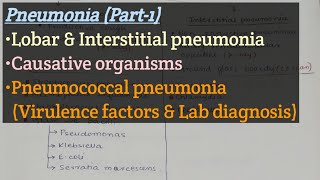 Pneumonia Part1  Types of Pneumonia  Pneumococal Pneumonia  Virulence factor  Lab diagnosis [upl. by Gustav]