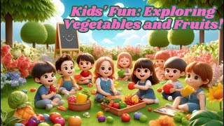 Kids Fun Exploring Vegetables and Fruits [upl. by Ytinirt819]