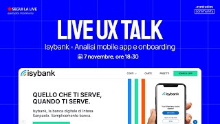 Isybank  Live UX Talk [upl. by Feigin430]