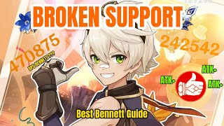 BROKEN Bennett build in under 3 Minutes  Updated Bennett Guide  Genshin Impact [upl. by Akvir]