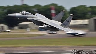 Spectacular amp Low Takeoffs  RIAT17 Monday Depatures [upl. by Kolosick]