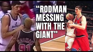 Dennis Rodman vs 7 Foot 7 Gheorghe Muresan [upl. by Dinin202]