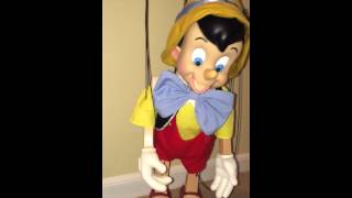 Disneys Pinocchio marionette puppet dances and sings [upl. by Ennaed]