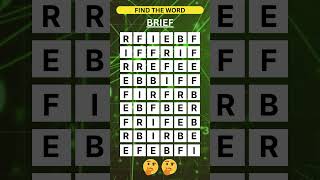 Find The Word BRIEF  Brainteaser Word Search shortsfeed wordgames words [upl. by Odlonyer]