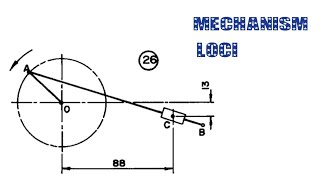 MECHANISM LOCI PROBLEM  Loci  Engineering drawing  Technical drawing [upl. by Godard]