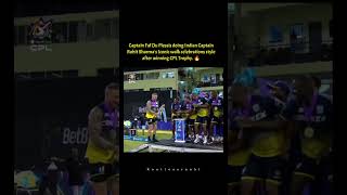 Faf du plessis copied Rohit sharma iconic walk collecting cpl trophy short viral [upl. by Yenaled]