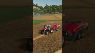 🟢 MASSEY STRAW PRESSING SET  🟢 farmingsimulator25 fs25 farming ls25 farmingsimulator [upl. by Ineslta]