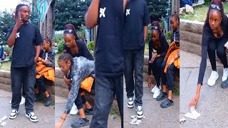 DROPPING MONEY PRANK 💰 😂 MADEM WENU NI WEZI viralvideo trending cyprianjoker pranks prankster [upl. by Devaj]