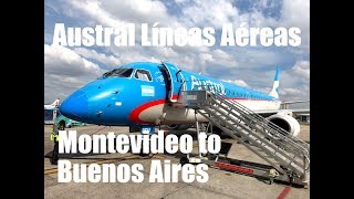 Austral Airlines 30 minutes of fun Montevideo to Buenos Aires [upl. by Sharma]