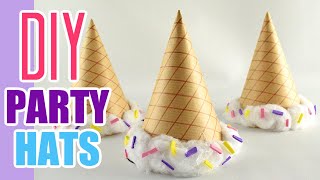 🥳Easy DIY Party Hats  DIY Birthday Hat Tutorial Free Printable Template [upl. by Shieh]