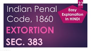 Extortion Easy Explanation  Indian Penal Code [upl. by Ahtnams10]