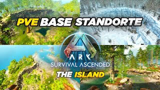 ARK Survival Ascended PVE Base Locations Auf The Island [upl. by Anialam63]