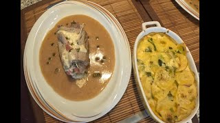 KuK189  Gefülltes Schweinefilet Kartoffelgratin mit Pfefferrahmsoße [upl. by Darraj]