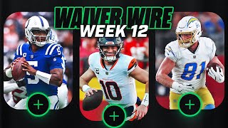 Top Waiver Wire Pickups for Week 12 Fantasy Football [upl. by Amis770]