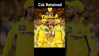 CSK Retained for 2025 IPLcricket csk cskfansipl iplretention msdhoniiccbcci thala trending [upl. by Zilla]