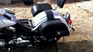 Yamaha VStar 650 saddlebag instal [upl. by Tresa324]