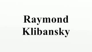 Raymond Klibansky [upl. by Mclain]