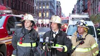 FDNY officials provide update on 2alarm fire in Manhattan [upl. by Milburt]