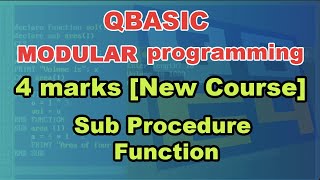 QBASIC Modular programming for SEE class 10  Readersnepal [upl. by Mullac654]