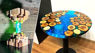 5 Amazing Epoxy Resin Creations  Resin Art [upl. by Odlanra]