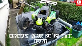 ansmann virus nitro RC buggy 21 sickening street run [upl. by Hyatt]