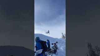 Brock Hoyer sending it 💯💯💯 bikeriding snowbike dirtbike snowbikes gopro sendit goprosnow [upl. by Templeton853]