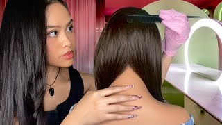 ASMR RELAXING Scalp Check  Dandruff Removal  Back Scratch Scalp Scratch Massage Plucking gum [upl. by Nnylirret192]