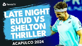 THRILLING Casper Ruud vs Ben Shelton Highlights  Acapulco 2024 [upl. by Bessie]