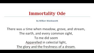 Immortality Ode By William Wordsworth  Part1  বাংলা লেকচার  Bangla Lecture [upl. by Beatriz342]