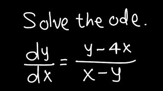 Diff Eqn Solving first order homogeneous equation 66 [upl. by Rawley]