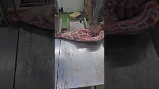 Delicious Frozen Leg Mutton Cutting Skills Machine Export Manshorts [upl. by Ahsilav]