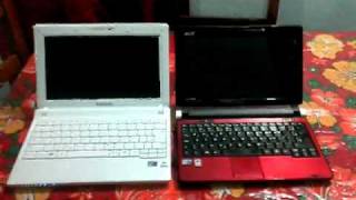 Comparision Atom N450 vs Atom N270 Bootup [upl. by Nork]