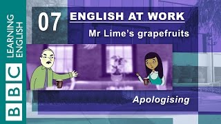 Saying youre sorry  07  English at Work shows you how to apologise [upl. by Thornburg]