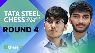 Alireza v Nodirbek Anish v Gukesh amp Ding v Pragg Battle For Bragging Rights Tata Steel 2024 Rd 4 [upl. by Nordin]