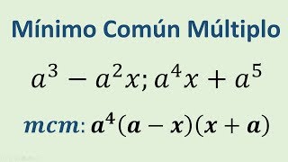 Minimo comum multiplo de polinomios ejercicios resueltos ejemplo 03 [upl. by Anasiul]