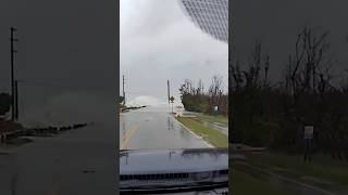 Sanibel Island passing house already under water sanibelisland hurricanehelene stormsurge [upl. by Odlavso]