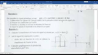 Examen théorie du signal USTHB 20232024 Licence2 S4 [upl. by Frasch204]