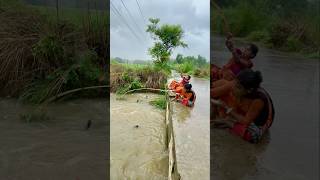 Fishing In Rain In Road Side Canal  Catch Fish by With Beautiful Nature fishingmethod girlfishing [upl. by Elad]