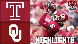 Temple Owls vs Oklahoma Sooners  Full Game Highlights  ESPN College Football [upl. by Arikat96]