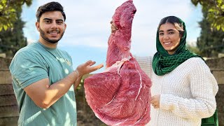 “Cooking Ghormeh Sabzi in Nature  Persian Herb Stew with Rice“ [upl. by Aztinad]