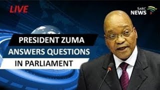 President Zuma answers questions in Parliament 02 November 2017 [upl. by Eanom]