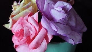 DIY Coffee Filter Roses free template [upl. by Levona]