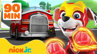 PAW Patrol ¡Rescastes poderosos de Marshall de PAW Patrol 👩‍🚒  90 minutos  Nick Jr en Español [upl. by Eiluj]