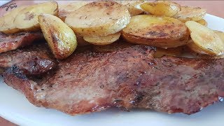 Secreto de cerdo iberico al horno con patatas Receta navidad 1 [upl. by Giulietta]