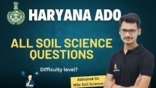 All Soil Science Questions of Haryana ADO [upl. by Attebasile]