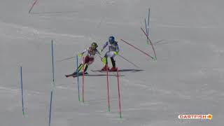 Mikaela Shiffrin  Katharina Liensberger Slalom FIS Alpine World Ski Championship Cortina 2021 [upl. by Ellenoj]