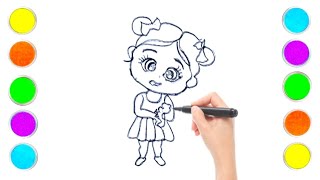 Shapes Drwaing for Kids Color Learn 2D Shape Draw Toddler Dotted Line Kids For VideoEasy To Draw [upl. by Ayisan164]