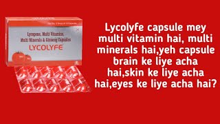 Lycolyfe multi vitamin amp multi minerals capsule review [upl. by Htide]