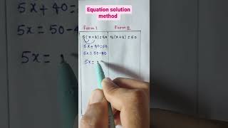 Equation Solution Mathod maths lkstudy mathtricks mathematics shorts [upl. by Yluj]