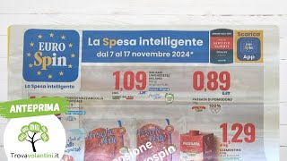 VOLANTINO EUROSPIN dal 7 al 17 novembre 2024 anteprima [upl. by Morita]